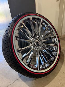π₯ 24β Chrome Wheels & Tires for Chevy Silverado / GMC Sierra / Tahoe π₯ Vogues tires 305/35/24