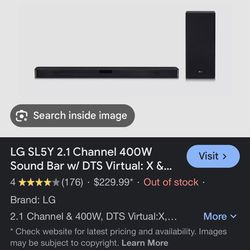LG SL5Y 2.1 Channel 400W Sound Bar