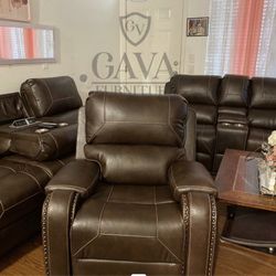 Sofa Drop Down Table with Power Outlet/USB Charging Ports Loveseat with Gliders and Storage Console with Power Outlet/USB Charging Ports Rocker Reclin