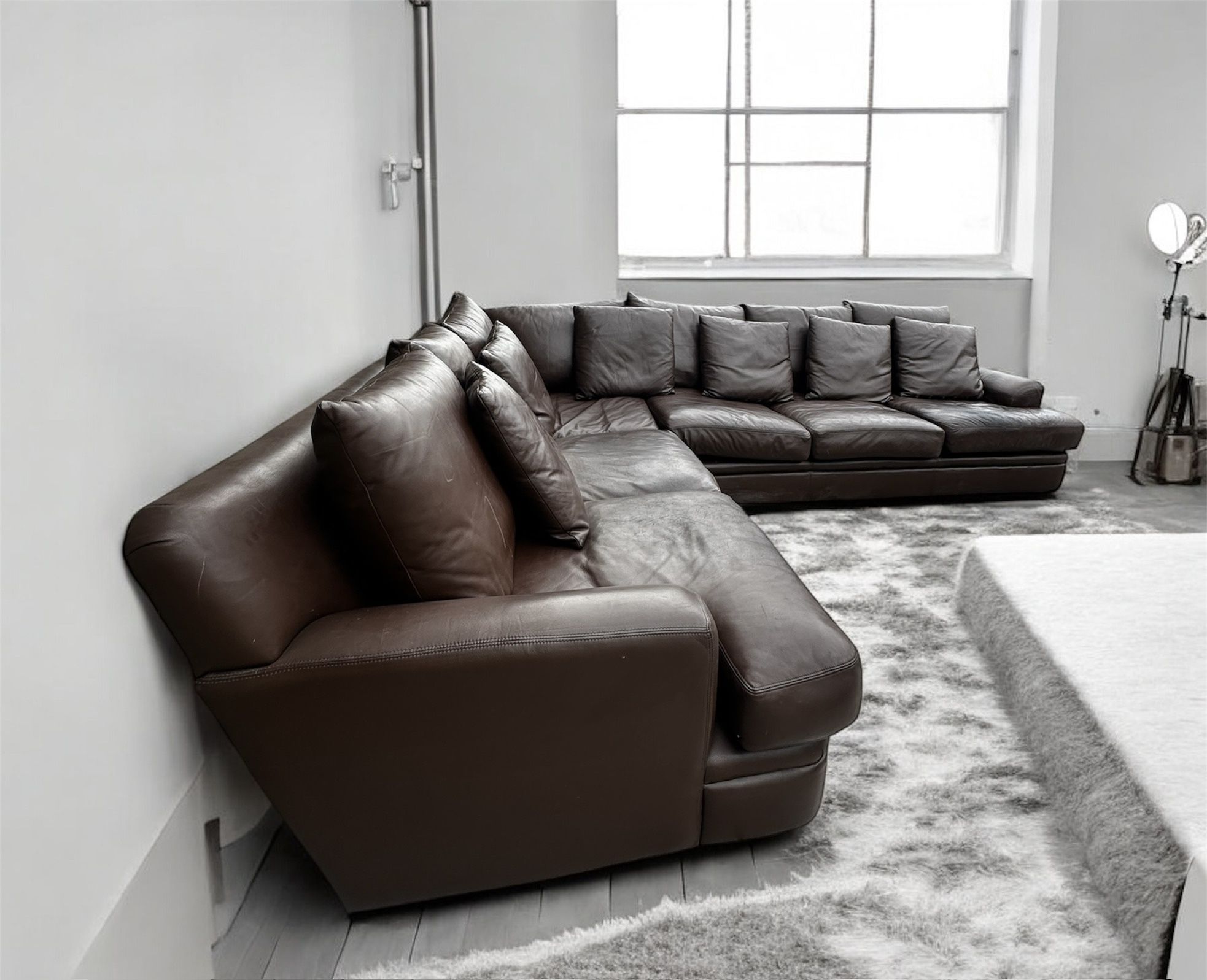 Free Delivery Creative Leather Sectional Couch