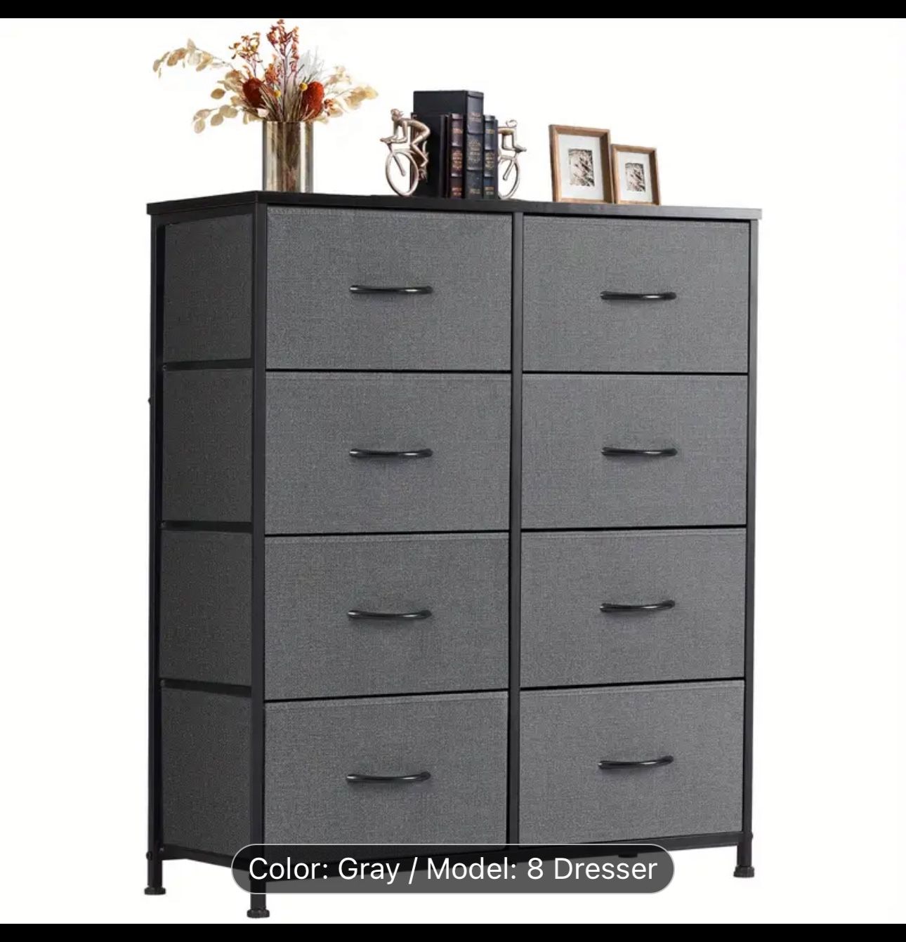 Tall White Dresser with Fabric Drawers: Lightweight Bedroom Furniture, Chest Organizer Units for Clothing and Closet, Storage Tower with Cabinet,