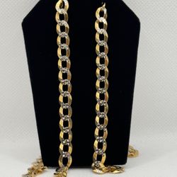 Cartier Gold 14k Solid Chain Diamond Cut  