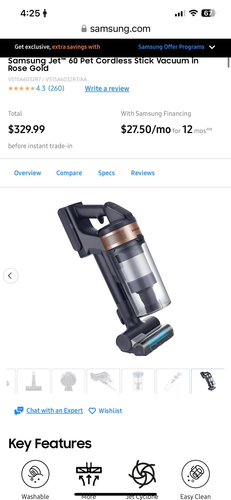 Samsung JET 60 vaccum