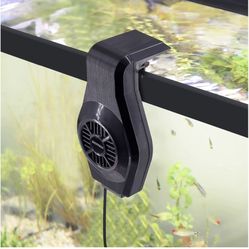 Fish Tank Chillers Fan,Aquarium Cooling Fan Cold Wind Chiller for Shrimp、Coral、Tropical and Sea Fish Tank（3-7Gal）