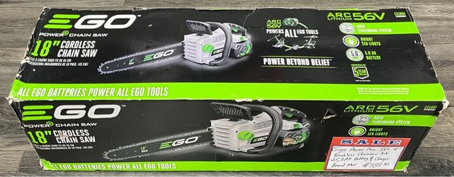 Ego Power Plus 56V 18” Brushless Chainsaw Kit W/ 5.0AH Battery & Charger Brand New