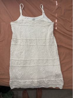 NWT White Crochet Lace Tank Top – Size Medium