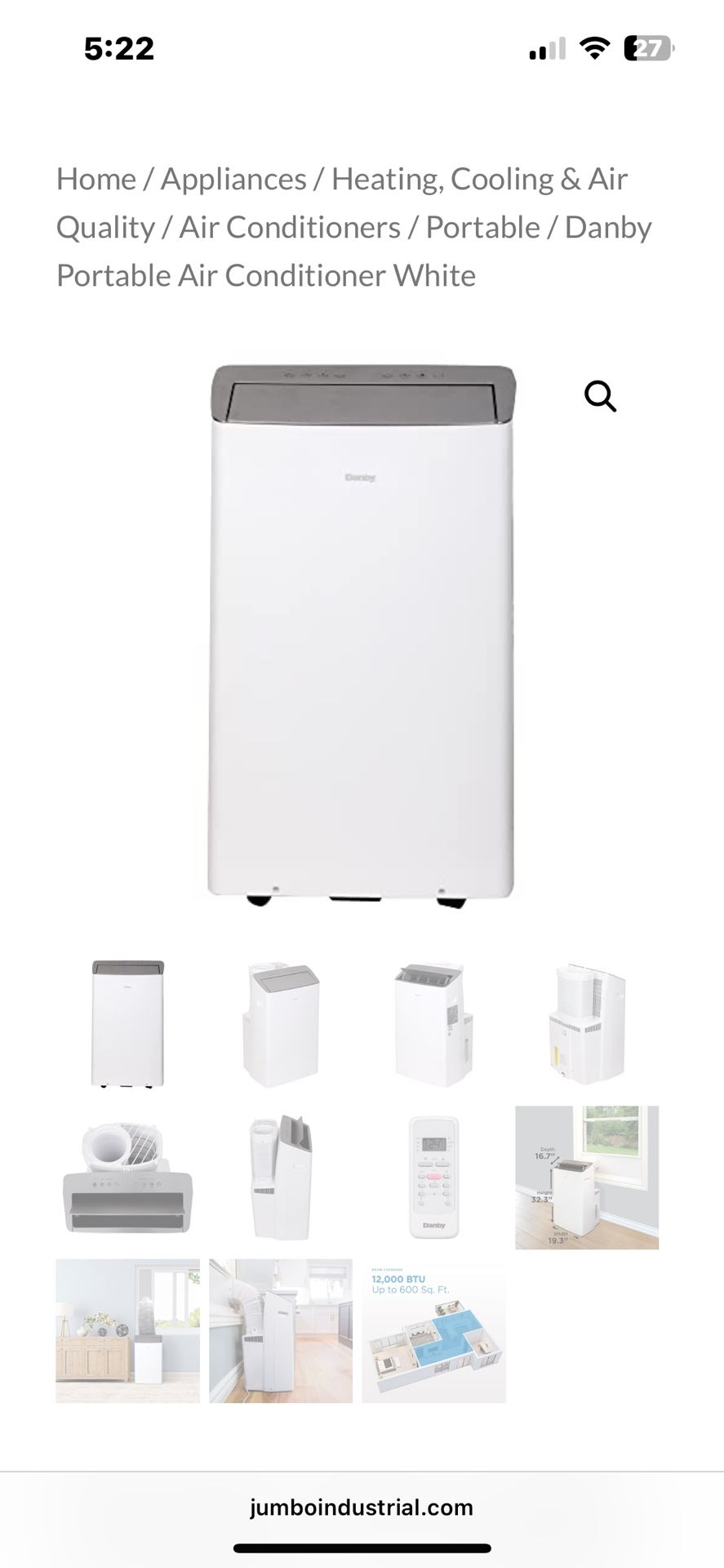 Danby 10000 BTU portable A/C