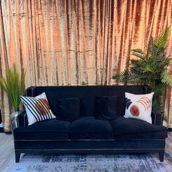 Black Sofa, Gold Nail Heads 120 OBO 