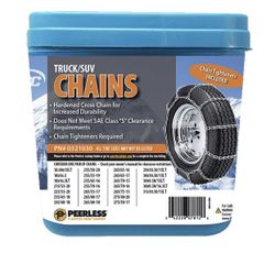 0321030 Peerless Truck/SUV Tire Traction Snow Chains w/ Chain Tighteners