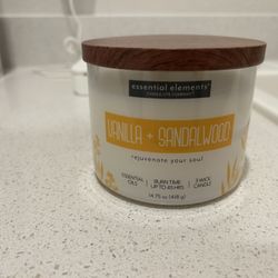 Vanilla and Sandalwood 3 Wick Candle 