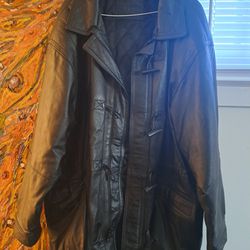 Genuine Leather Coat (Large)
