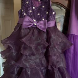 Beautiful Girls Purple Dress With Stones