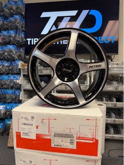 (Set of 4) Petrol PE003 P2E 19x8 5x112/5x120 +35mm Black/Machined Wheels Rims