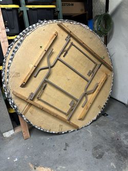 (2) 10 Seat Round Tables