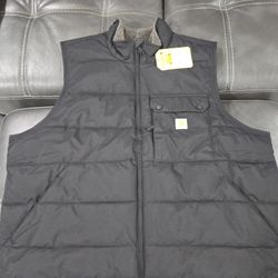 NWT Carhartt Men's Size XXL Black Montana Loose Fit Insulated Vest $65
