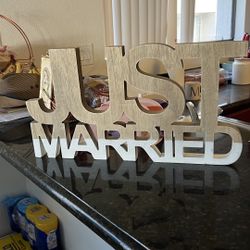 Just Married Wooden Sign 🪧 For $5