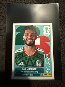 2026 World Cup panini sticker Raul Jimenez card mint pack fresh