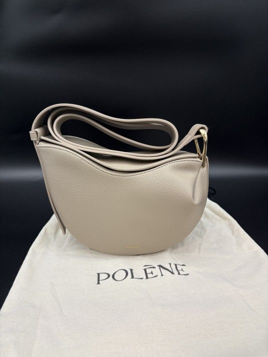 Polene Tonca Textured TAUPE Crossbody Bag