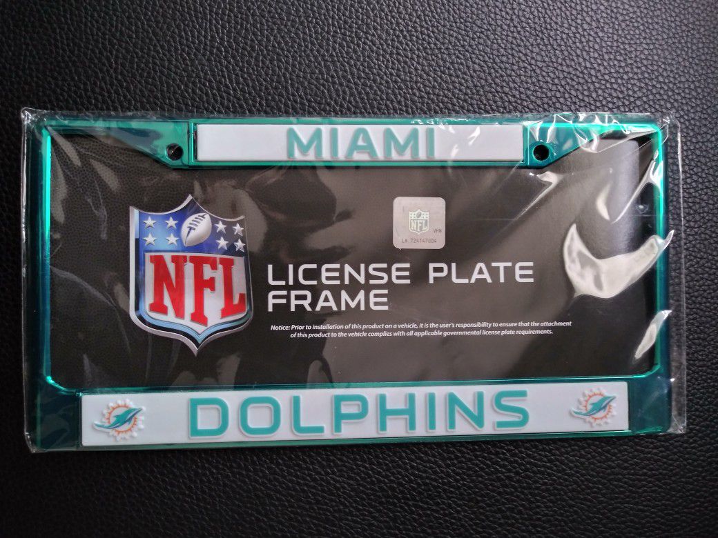 NFL Dolphins License Plate Cover
