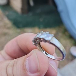 925 Sterling Silver Vintage Princess-Cut Shaped Ring Size 6