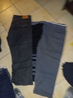 501 and dickies  size 50x32. Worn 1 time