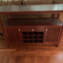 Accent Buffet Table with Wine Rack