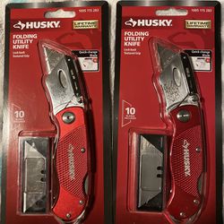 husky folding utility knife