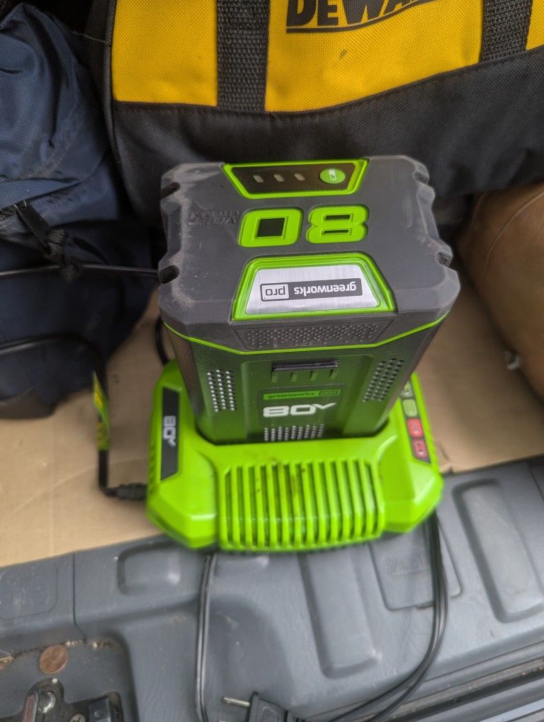 !! GREENWORKS BATTERY & CHARGER COMBO !!