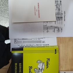 1972 Chevrolet Wiring Diagrams and 1972 Fisher Body Service Manual