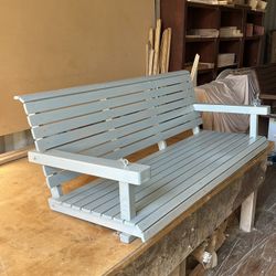 MAPLE PORCH SWING, 60” Wide  Vintage Blue $400