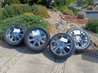 4 SETS of Rims & Tires Fit Chevy Gmc Escalade/ Chrysler 300