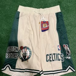 Boston Celtics White Game Shorts 
