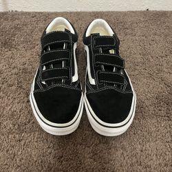 Suede/Canvas Old Skool Shoes Velcro