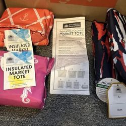 CI insulated market totes or picnic satchel, west loop party cooler or smart cart-see Description 