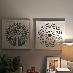 Wood and Mirror mandalas