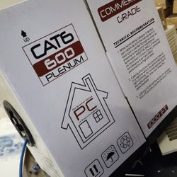 CAT6 Plenum Bulk Ethernet Cable, CMP, Solid Copper UTP, 23 AWG

