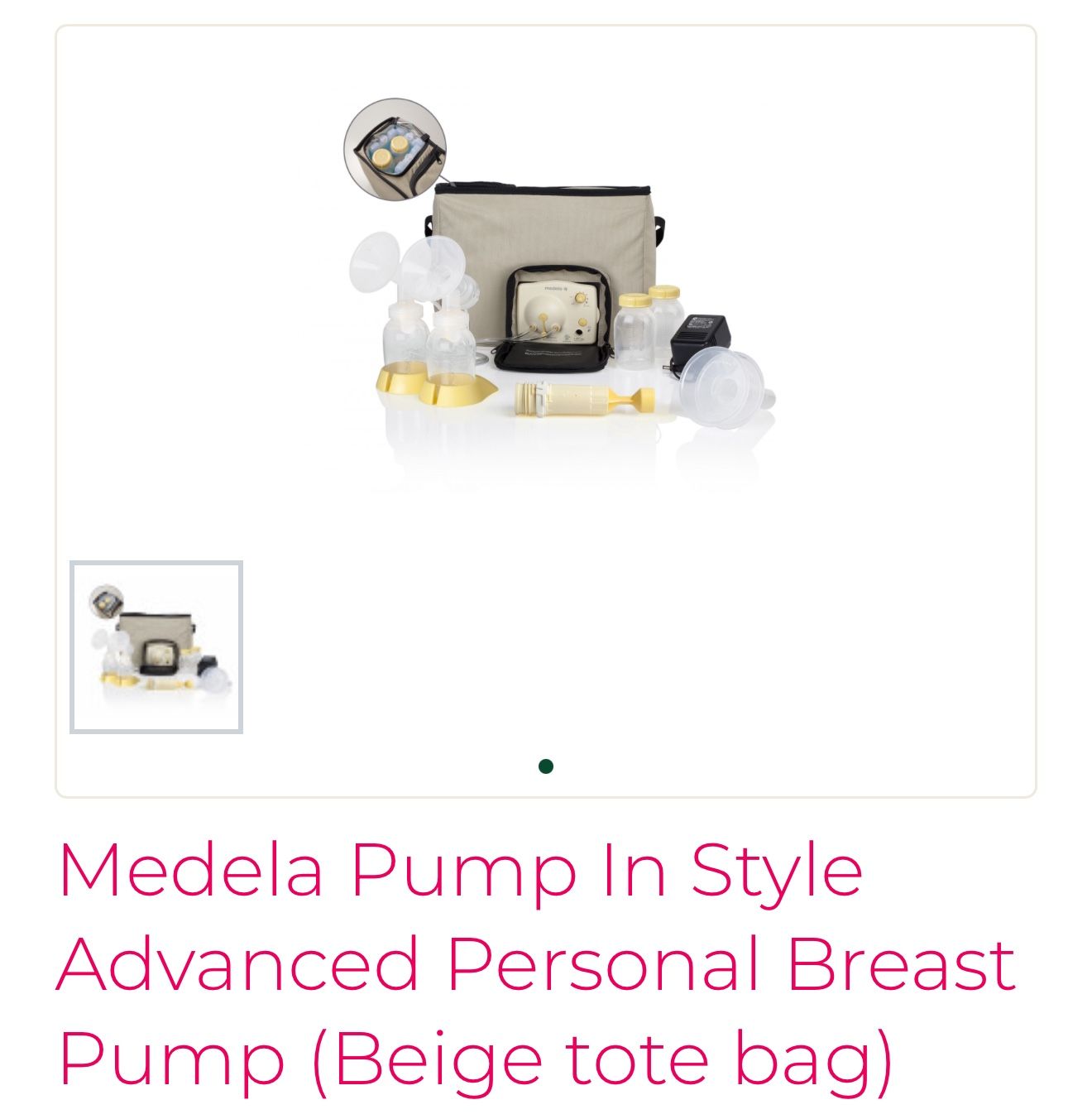 Medela Breast Pump Tote