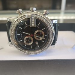 Gucci Watch With Diamond Around It Layaway Available 10% Down If You Interested Please Ask Maribel Thank You 