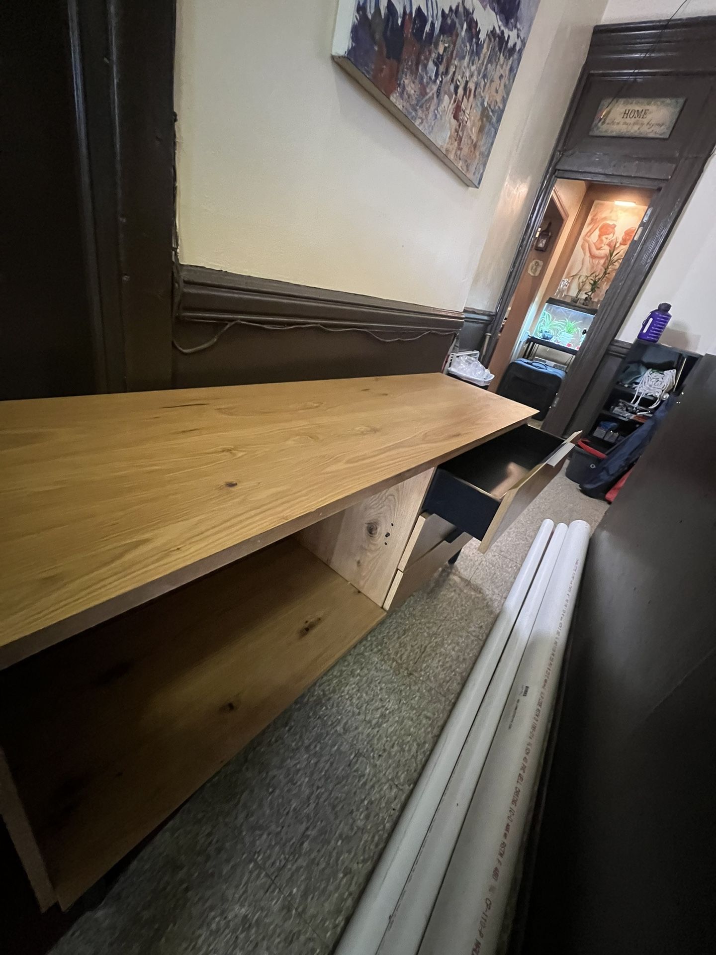 Entertainment Dresser All Wood With Draws And Shelf’s