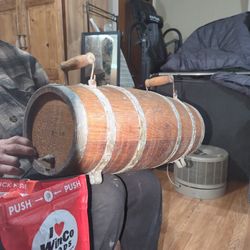 Antique Oak Ambulance Water Barrel Civil War Era
