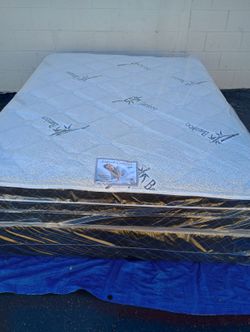 Brand new queen size pillowtop mattress included box spring.