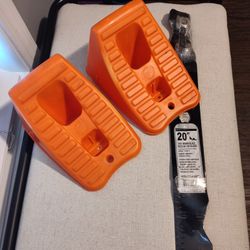 Blitz Tire Chocks And 20in Mower Blade 