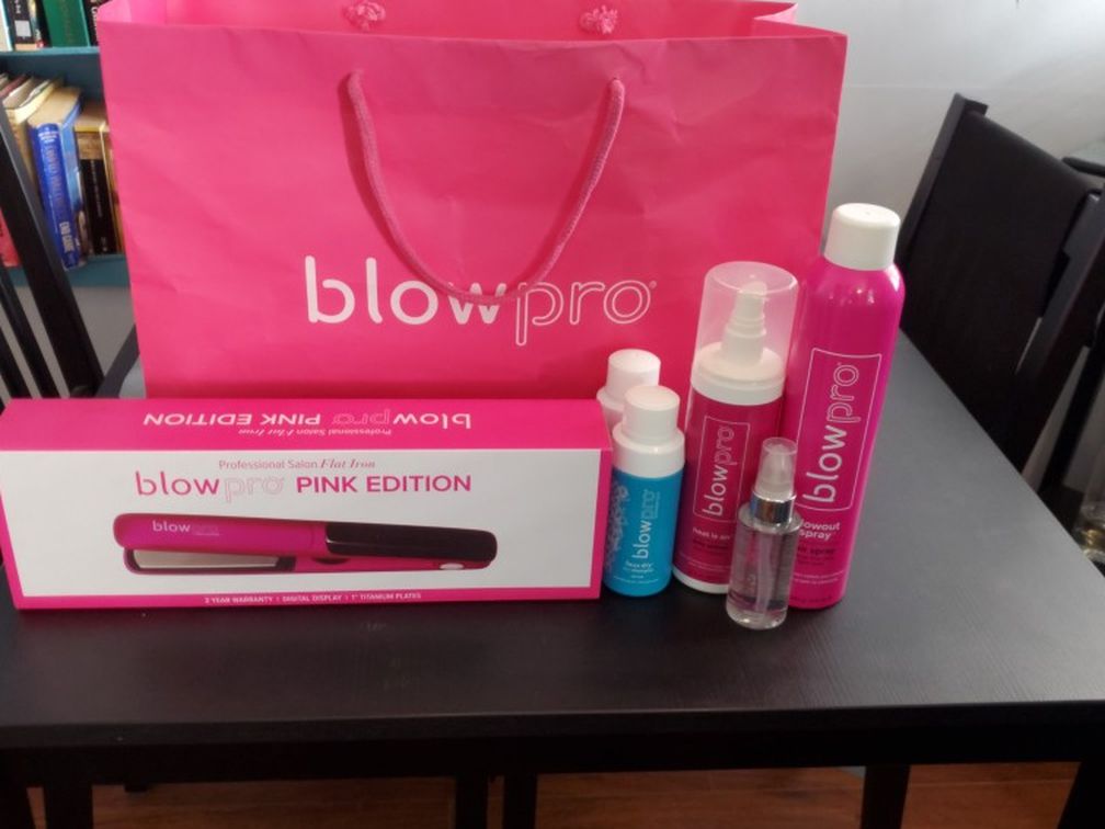 BLOWPRO -Hair straightener Bundle- pink edition