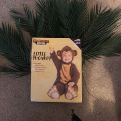 Baby Monkey Costume, Tree Branches, And Banana Dog Costume 