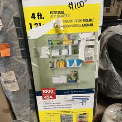 ClosetMaid ShelfTrack 16.75 in. D x 48 in. W x 80 in. H White Wire Utility Steel Closet System Kit