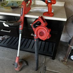 Black And Decker Tools Drill Leaf Blower And Weed Eater 
