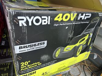 RYOBI 40V HP Brushless 20 in. Cordless Battery Walk Behind Push Lawn Mower NO BATTERY NO CHARGER 