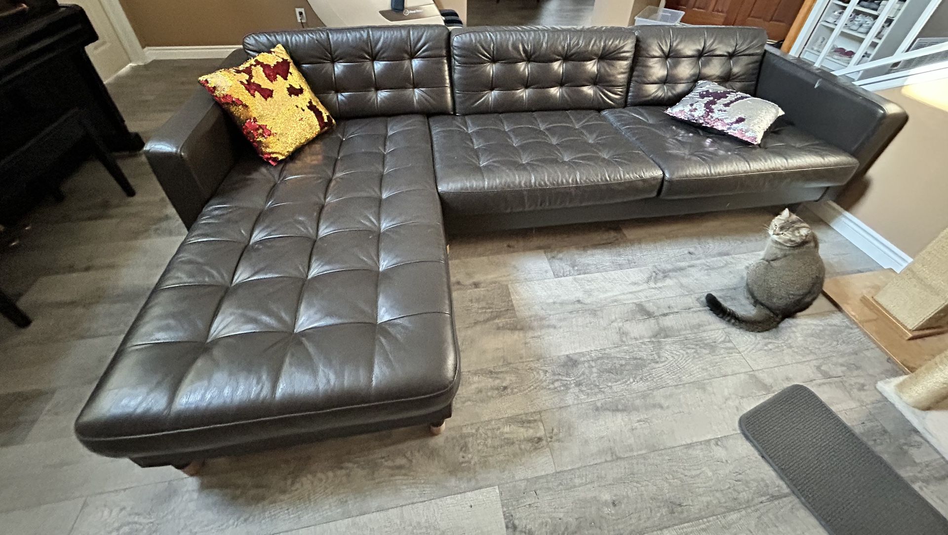 IKEA Leather Sofa