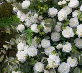 White Rose Flower Wall Backdrop