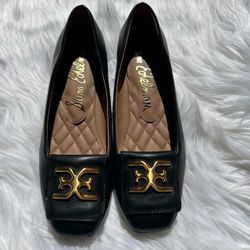 Sam Edelman Emina Square Toe Flats in black